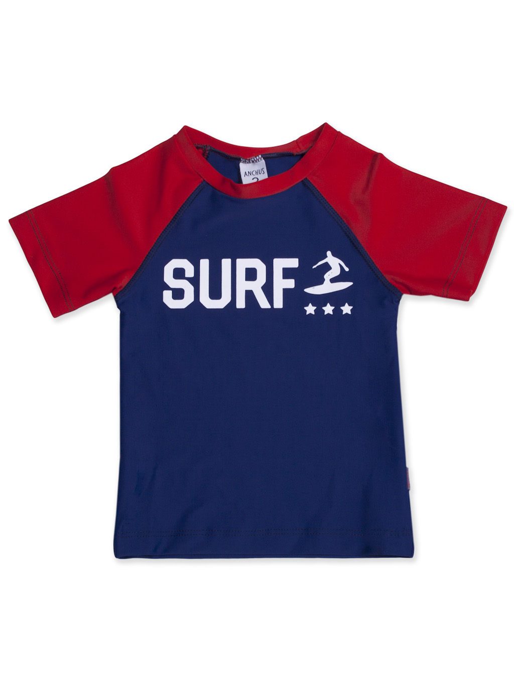 Remera UV mc surfer marino rojo