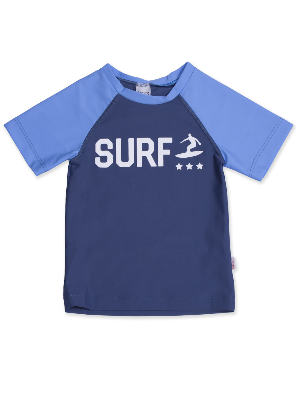 Remera UV mc surfer gris/celeste